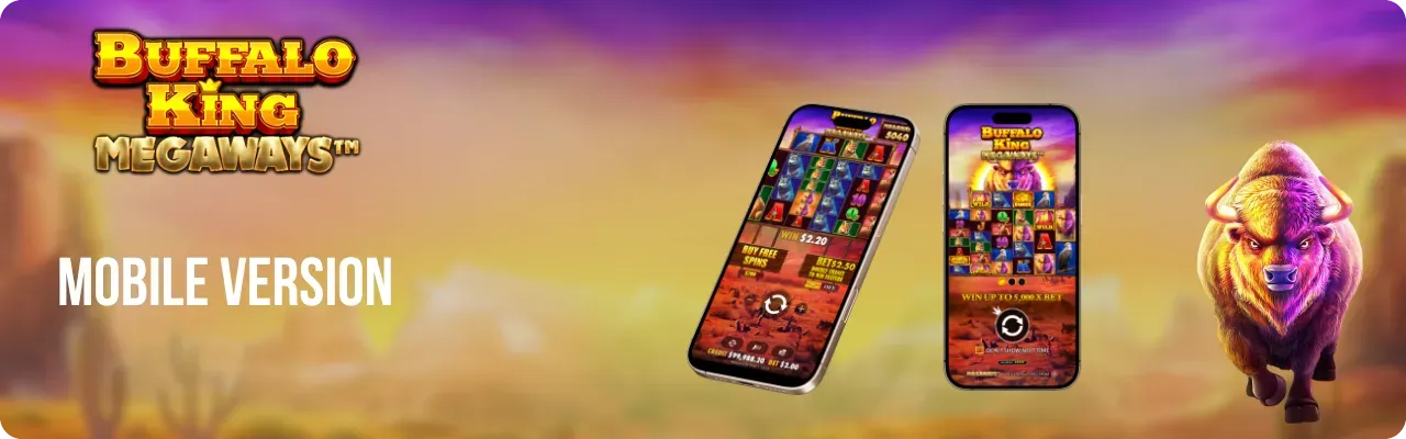 Buffalo King Megaways mobile gameplay UK interface
